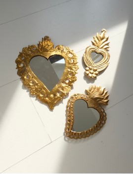 Miroir exvoto gold mexicain - Boutique L'anana(s)
