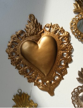 Coeur exvoto big bohème doré - Boutique L'anana(s)