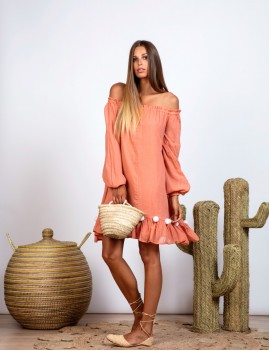 Robe épaules dénudées bohème - Boutique L'anana(s)