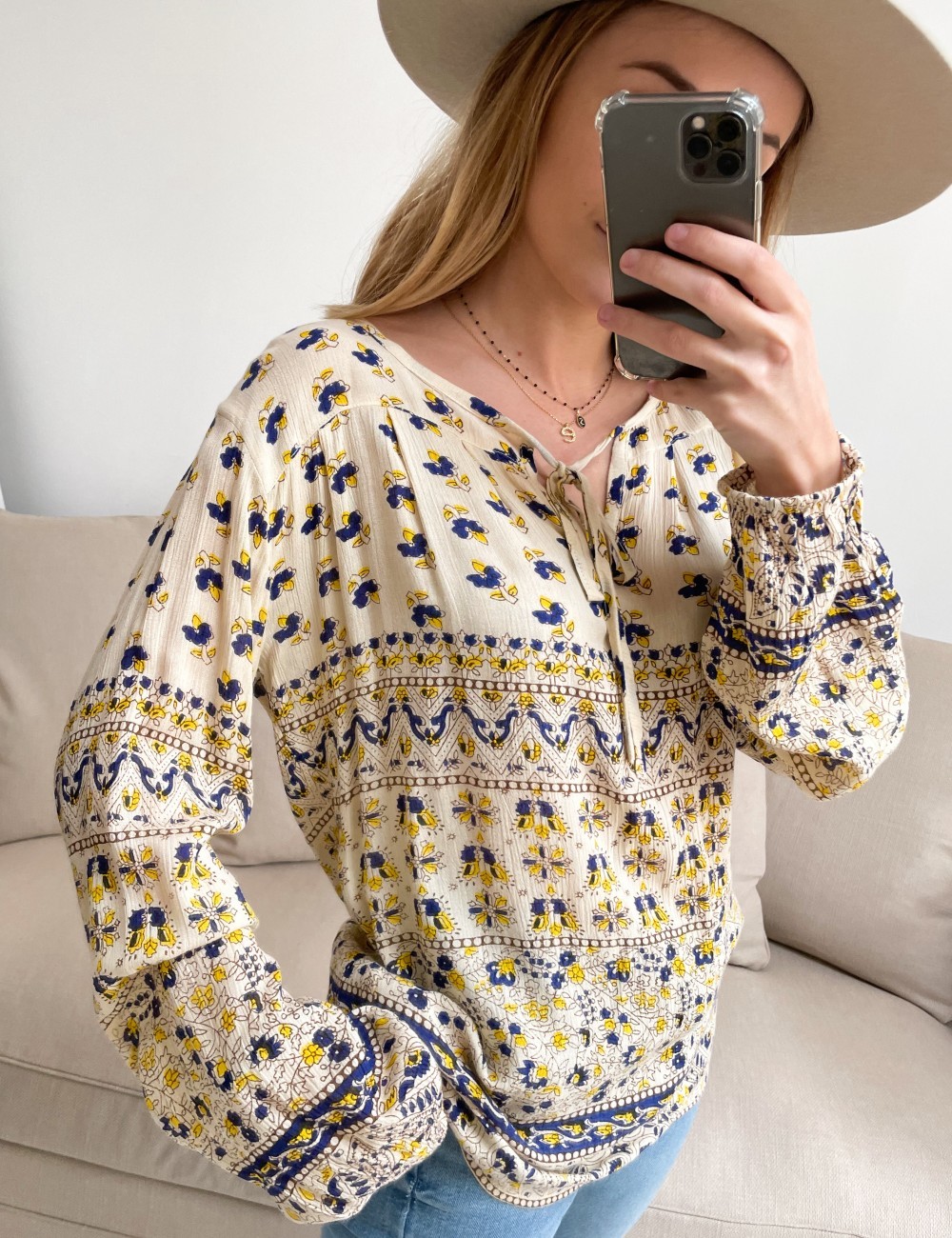 Blouse fleurie - Boutique L'anana(s)