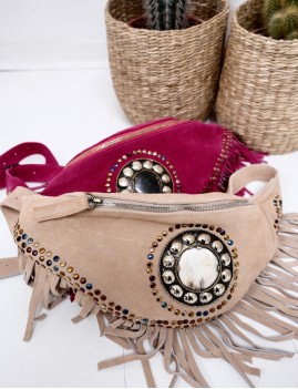 Banane frange beige réglable gypsy chic - Boutique l'anana(s)
