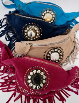 Banane frange beige hippie - Boutique l'anana(s)