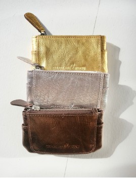Mini porte monnaie argenté bohème - Boutique L'anana(s)