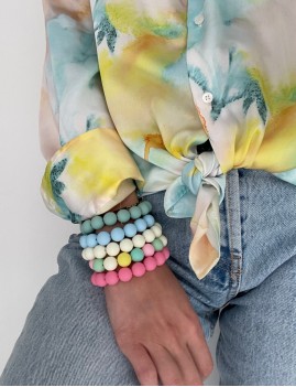 Bracelet en perles pop hippie - Boutique L'anana(s)
