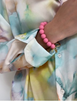 Bracelet en perles rose bohème - Boutique L'anana(s)