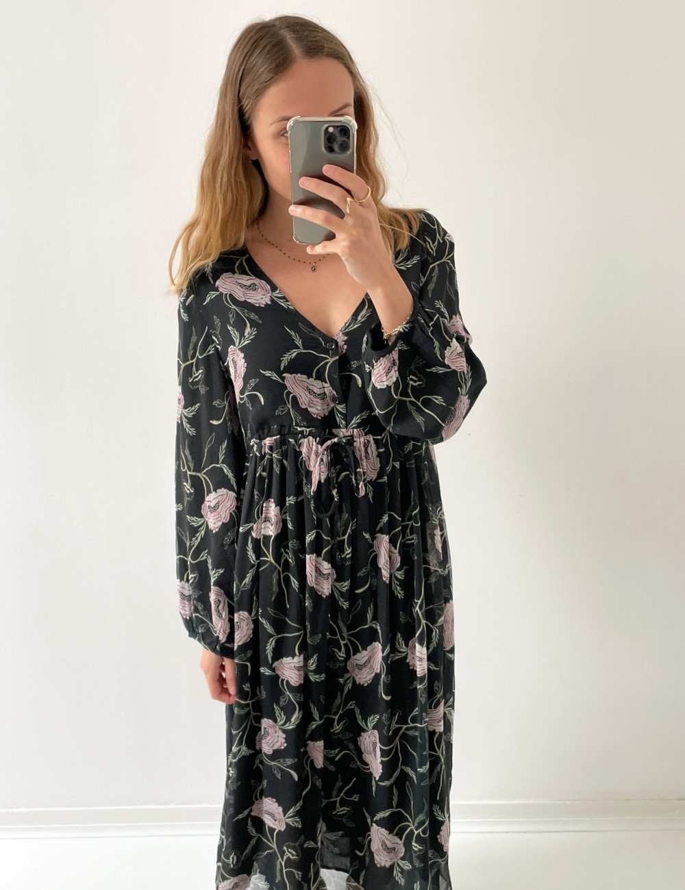 Robe longue fleurie - Boutique L'ananas