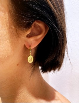 Boucle d'oreilles doré aile MONO AILE bohème - Boutique L'anana(s)