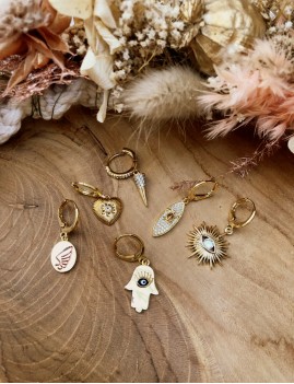 Boucle d'oreilles doré aile MONO AILE gipsy - Boutique L'anana(s)
