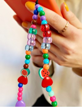 Bijou de téléphone multicolore hippie - Boutique L'anana(s)