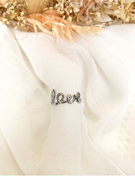 Bague love argentée - Boutique l'ananas