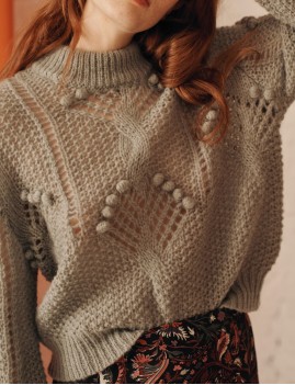 Magnifique pull à pompons - Boutique l'ananas