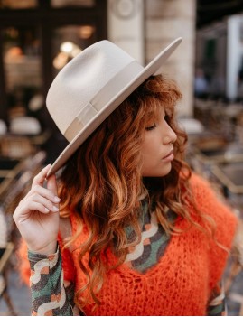 Chapeau chic beige JUNE - Boutique l'ananas