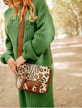 Besace patchwork cuir - Boutique L'ananas