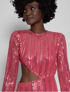 Robe longue hippie chic sequins - Boutique l'ananas