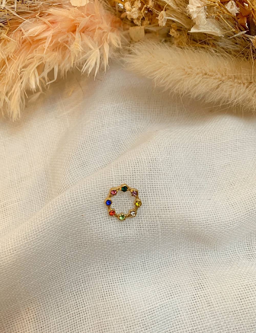Boucle d'oreille mono cercle - Boutique l'ananas