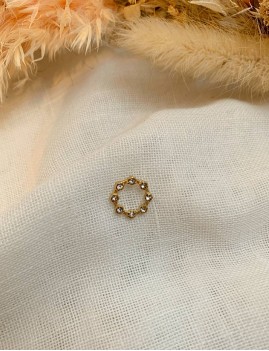Boucle d'oreille mono cercle blanc - Boutique l'ananas