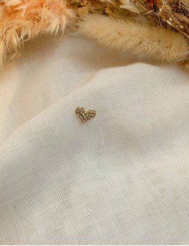 Boucle d'oreille mono coeur - Boutique l'ananas