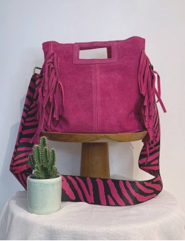 Bandoulière zèbre rose- Boutique l'ananas