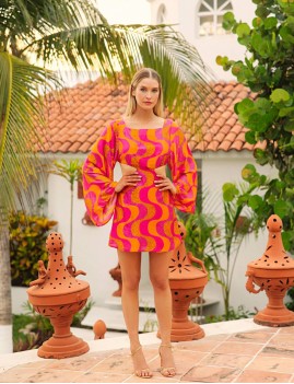 Robe ajourée imprimée - Boutique L'ananas