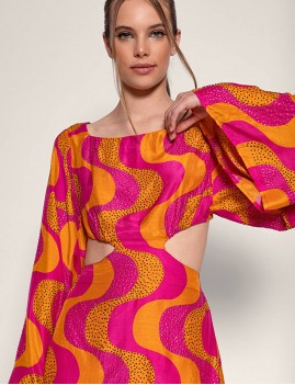 Robe bohème manches bouffantes - Boutique L'ananas