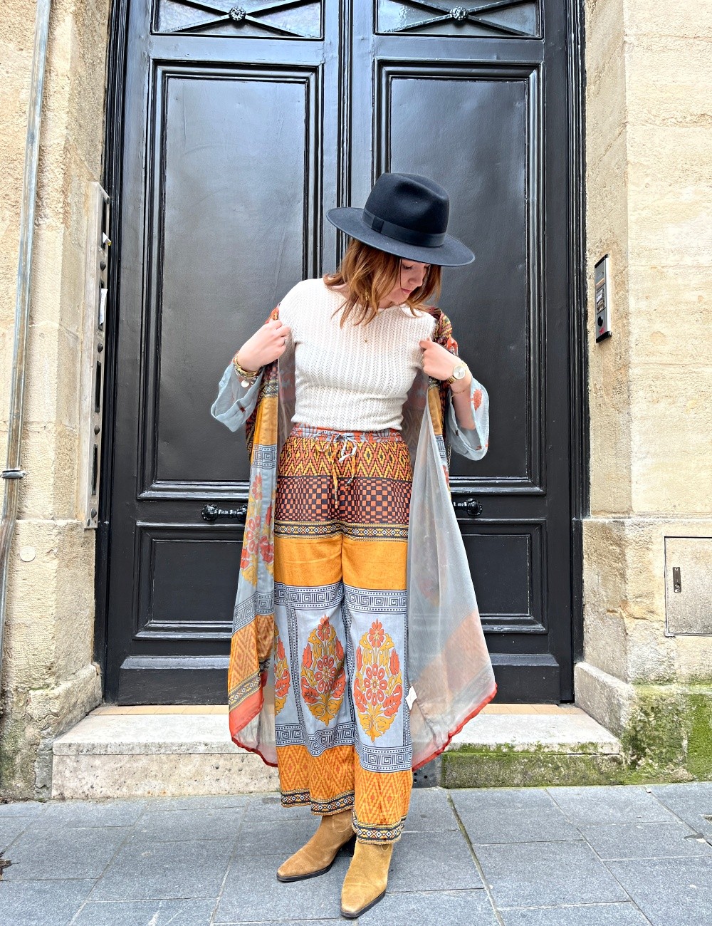 Pantalon large boho - Boutique l'anana(s)