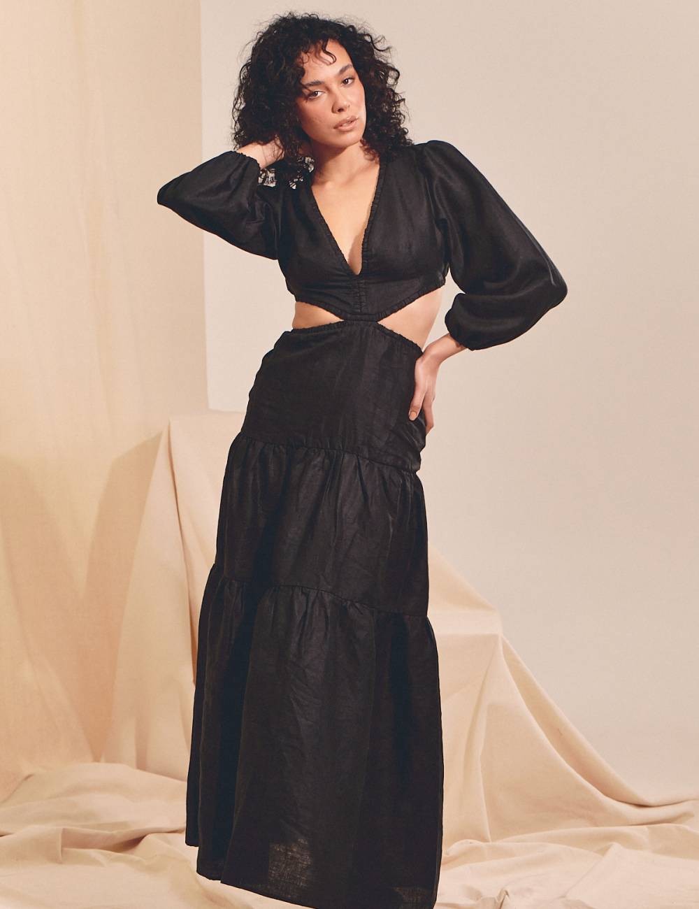 Robe longue noire - Boutique l'anana(s)