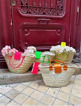 Sac panier osier été cuir - Boutique l'anana(s)