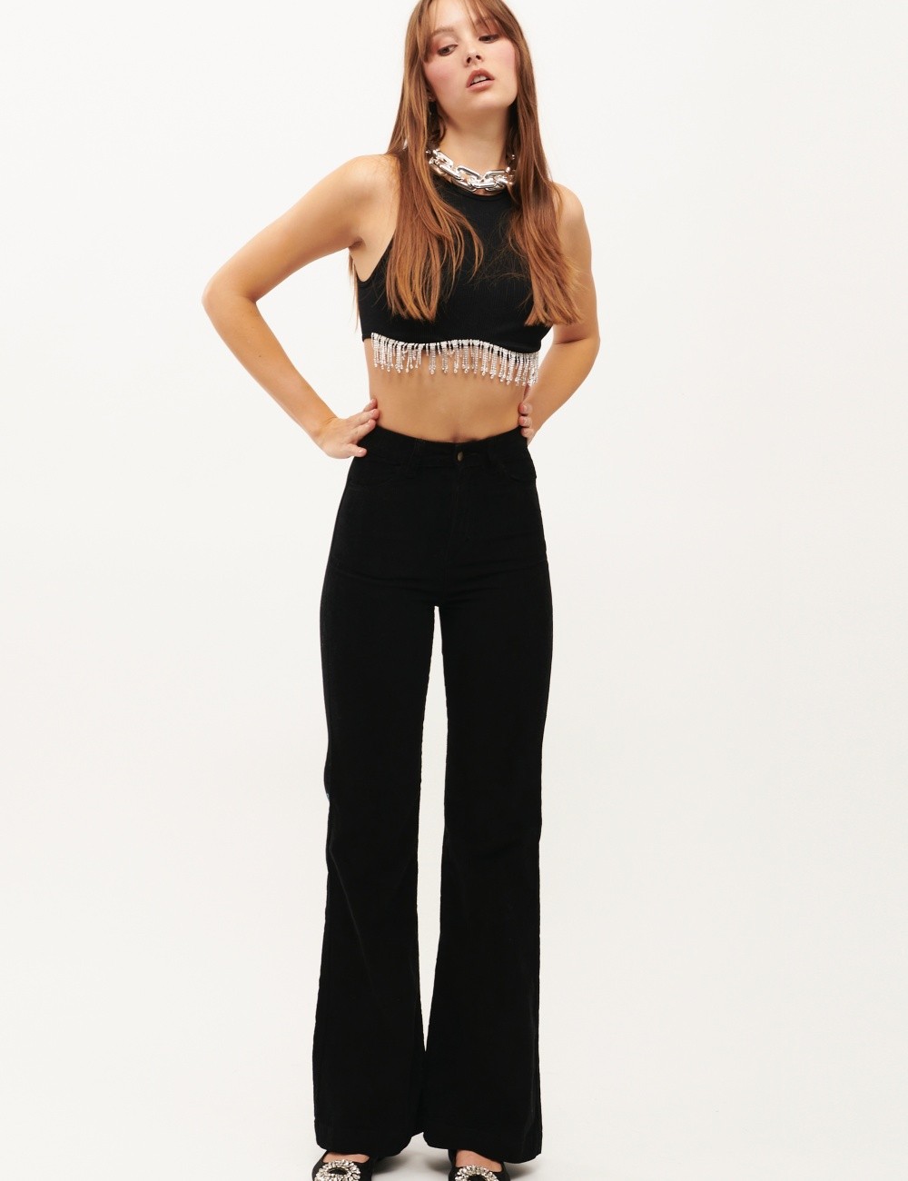 Pantalon velours noir - Boutique L'anana(s)
