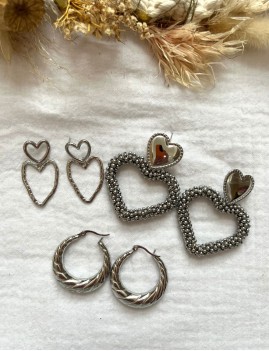 Boucles bohème argentées - Boutique L'anana(s)