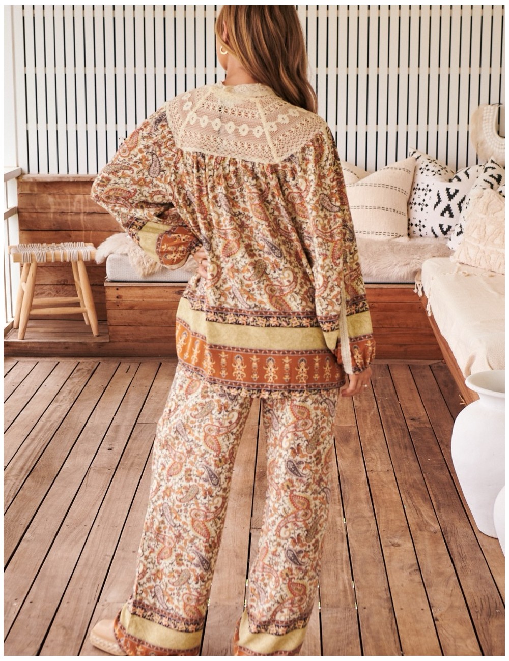 pantalon gipsy marron - boutique l'anana(s) - jaase bordeaux