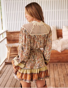 Robe courte fluide bohème chic - Boutique L'aNana(s) - jaase bordeaux
