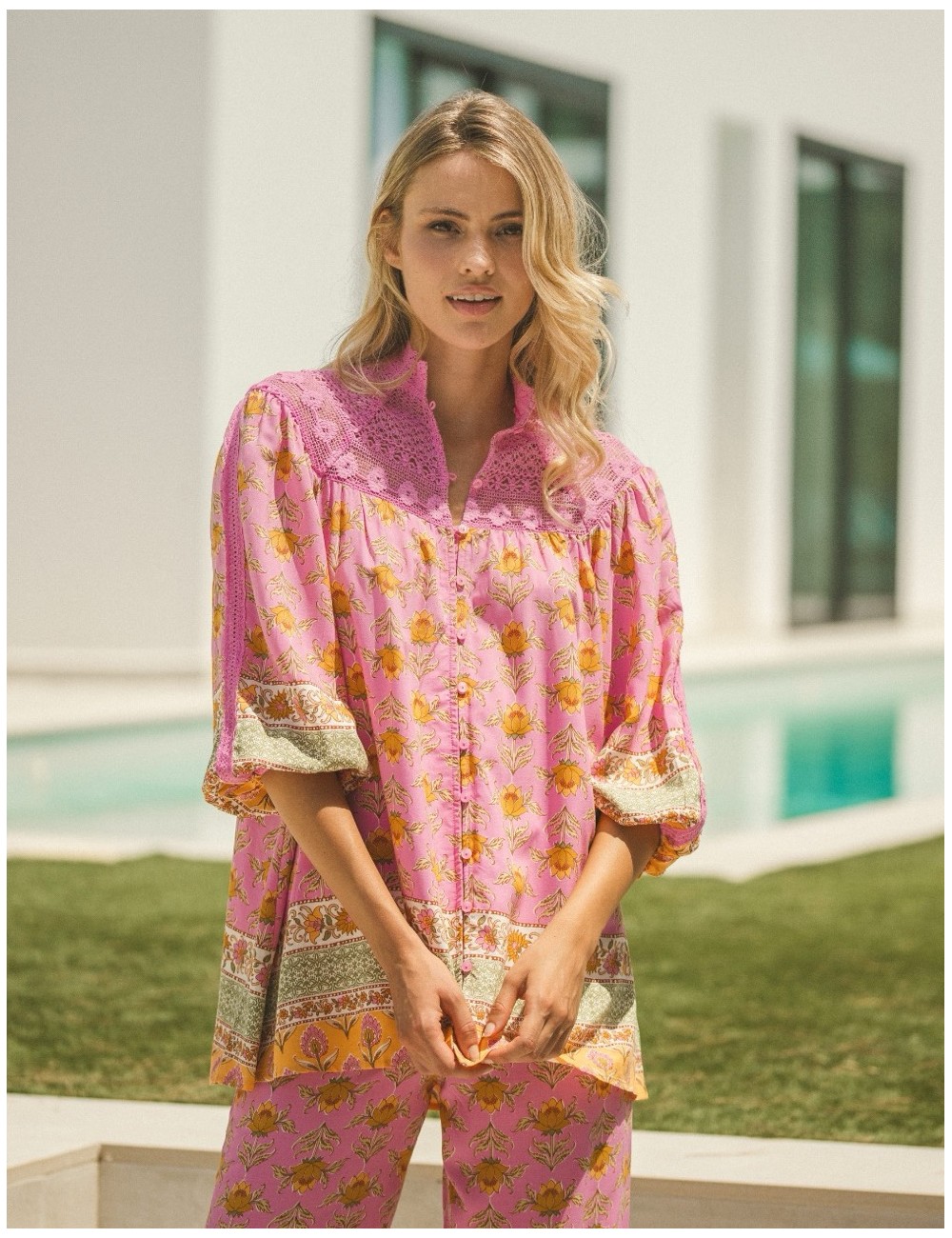 Blouse bohème JAASE Bordeaux - Boutique L'aNana(s)