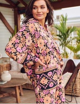 Chemise bohème motifs - Boutique L'aNana(s) - jaase bordeaux