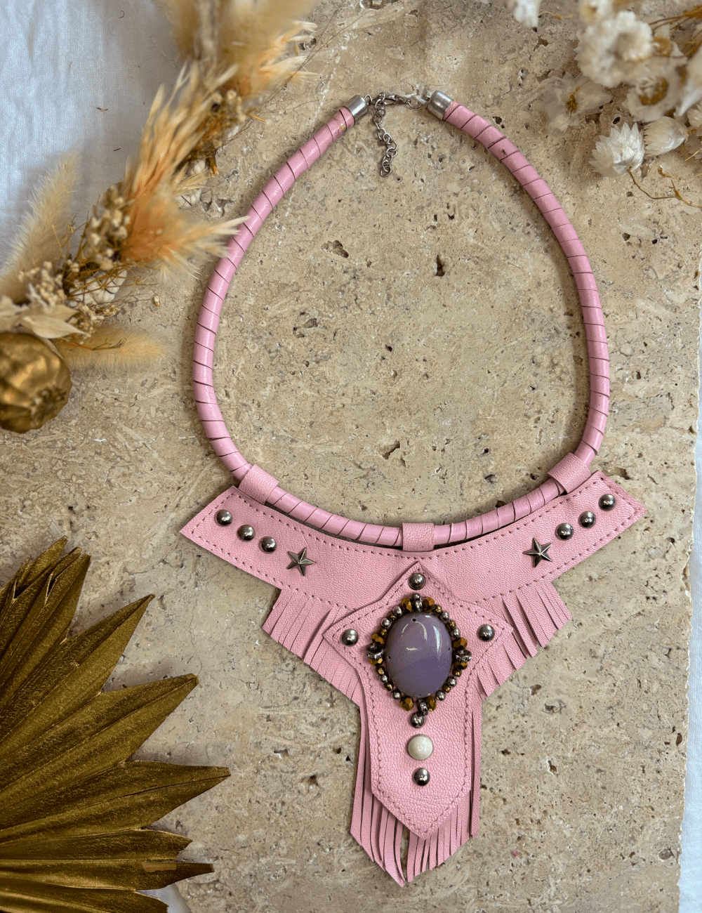 Collier bohème rose - Boutique L'anana(s)
