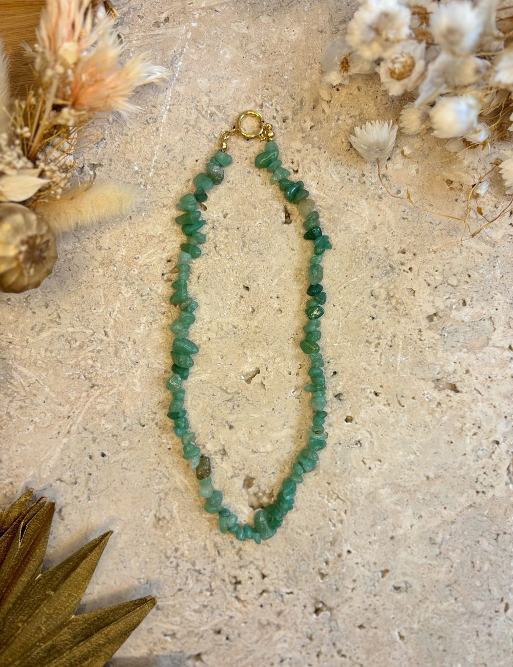 Collier vert bohème - Boutique l'ananas