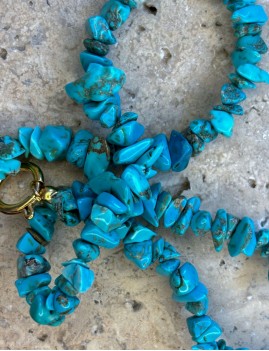 Collier en pierres turquoise - Boutique l'ananas