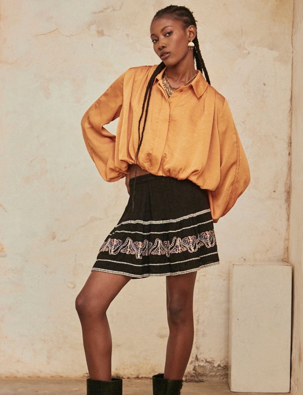 Jupe courte hippie chic DARIKA NEKANE - Boutique L'anana(s)