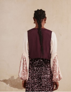 Gilet sans manches perles NEKANE - Boutique L'anana(s)