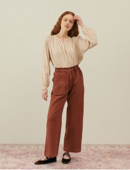Blouse beige rayé LOUISE MISHA - Boutique L'anana(s)