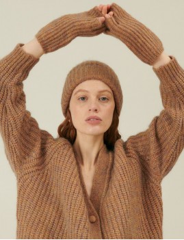 Bonnet en maille camel LOUISE MISHA - Boutique L'anana(s)