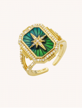 Bague strass bleu étoile MYA-BAY - Boutique L'aNana(s)