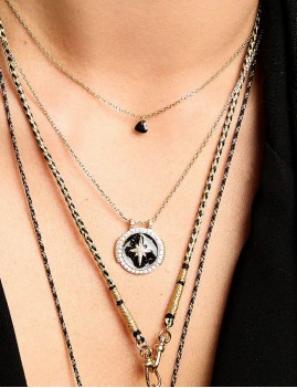 Collier rond BLACK DIWALI BOHO MYA-BAY - Boutique L'aNana(s)