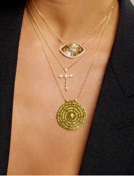 collier croix diamant - Boutique L'aNana(s)