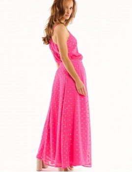 Jupe longue pour soirée plage bohème rose IRELIA WILD - Boutique L'aNana(s)