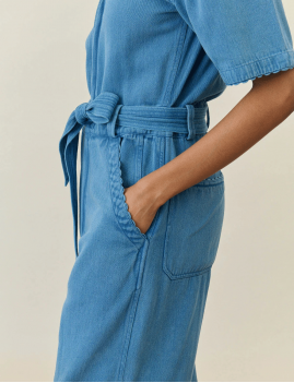 Combianaison brodée boho en jean SYLVYNE LOUISE MISHA - Boutique L'aNana(s)
