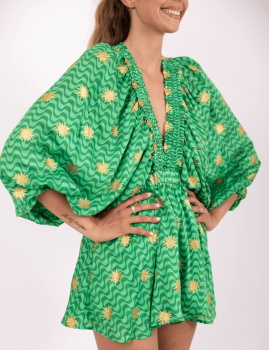 Combinaison bohème d'été vert Sundress - Boutique L'aNana(s)