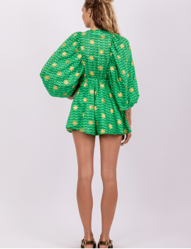 Combinaison short d'été doré Sundress - Boutique L'aNana(s)