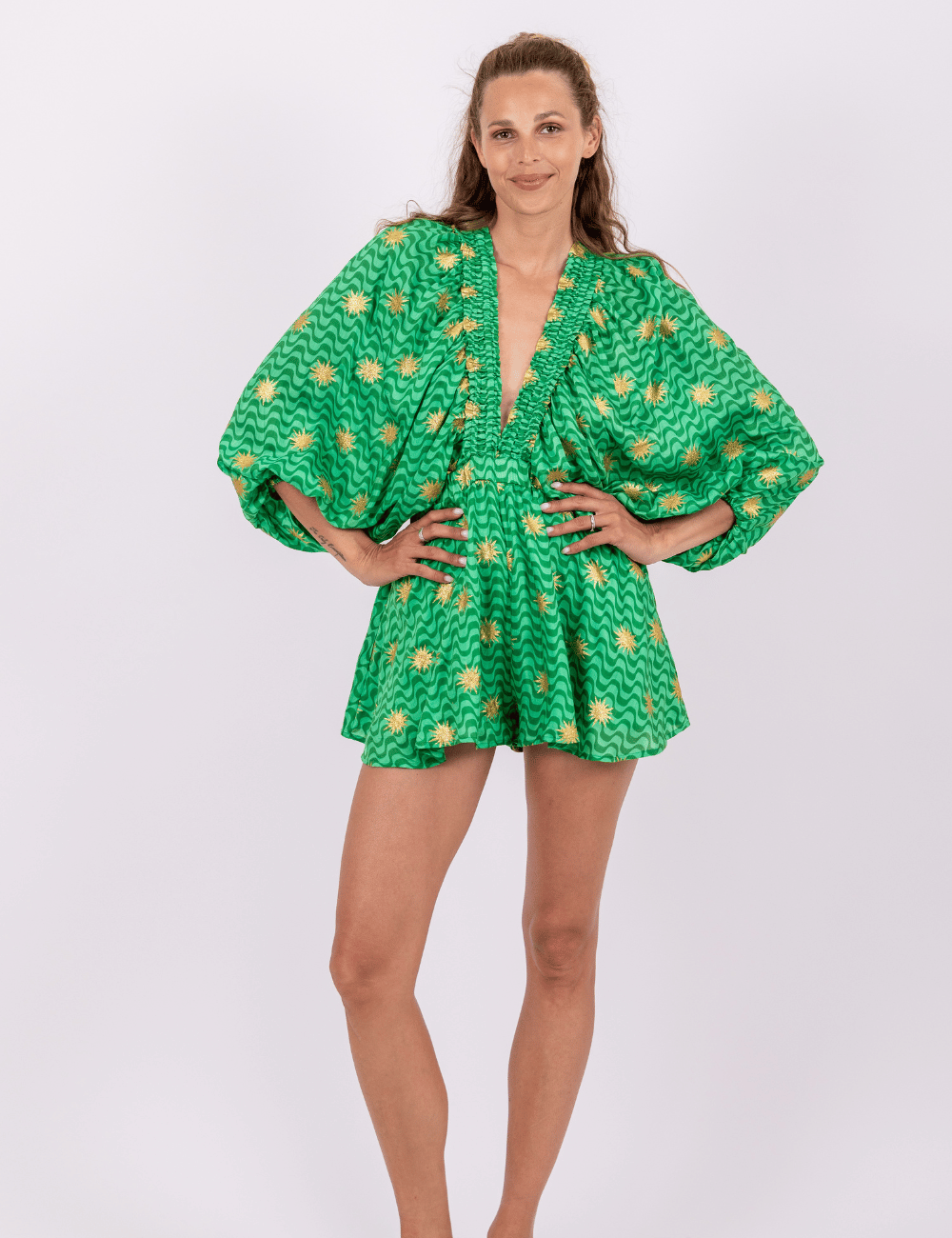 Combinaison short hippie soleil ALICIA Sundress - Boutique L'aNana(s)