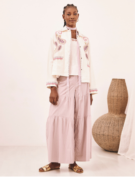 Veste brodée fleurie bohème CHARLEM Nekane - Boutique L'aNana(s)