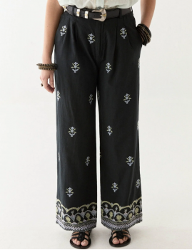 Pantalon LOLO Maison Hotel brodé - Boutique L'ananas